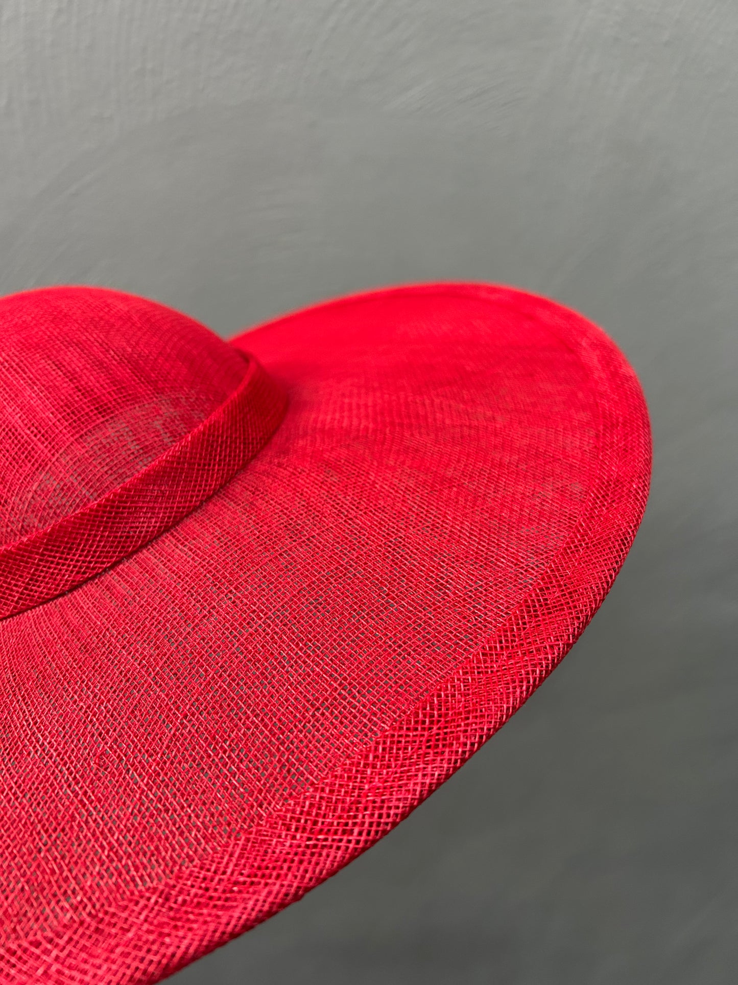 Red Sinamay Straw Hat