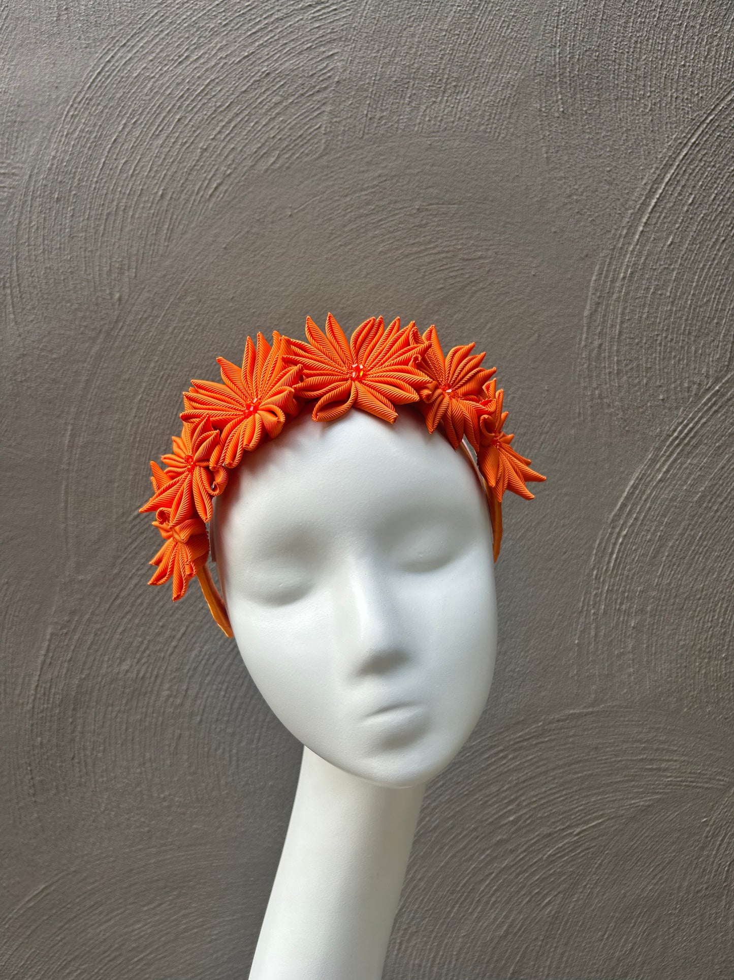 Orange Pinwheel Headpiece