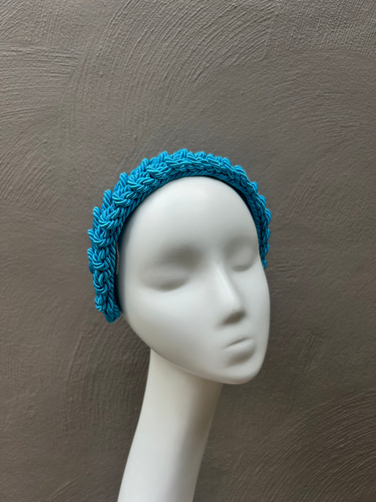 turquoise blue knotted headband