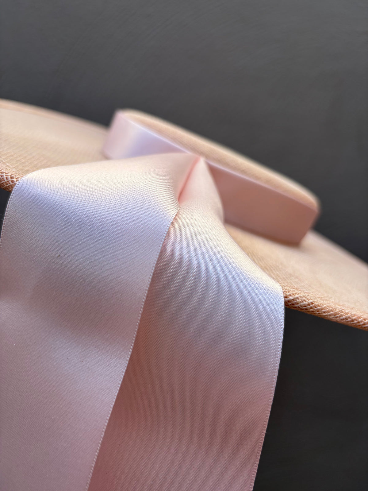 Blush-coloured Round‑Crown Straw Boater