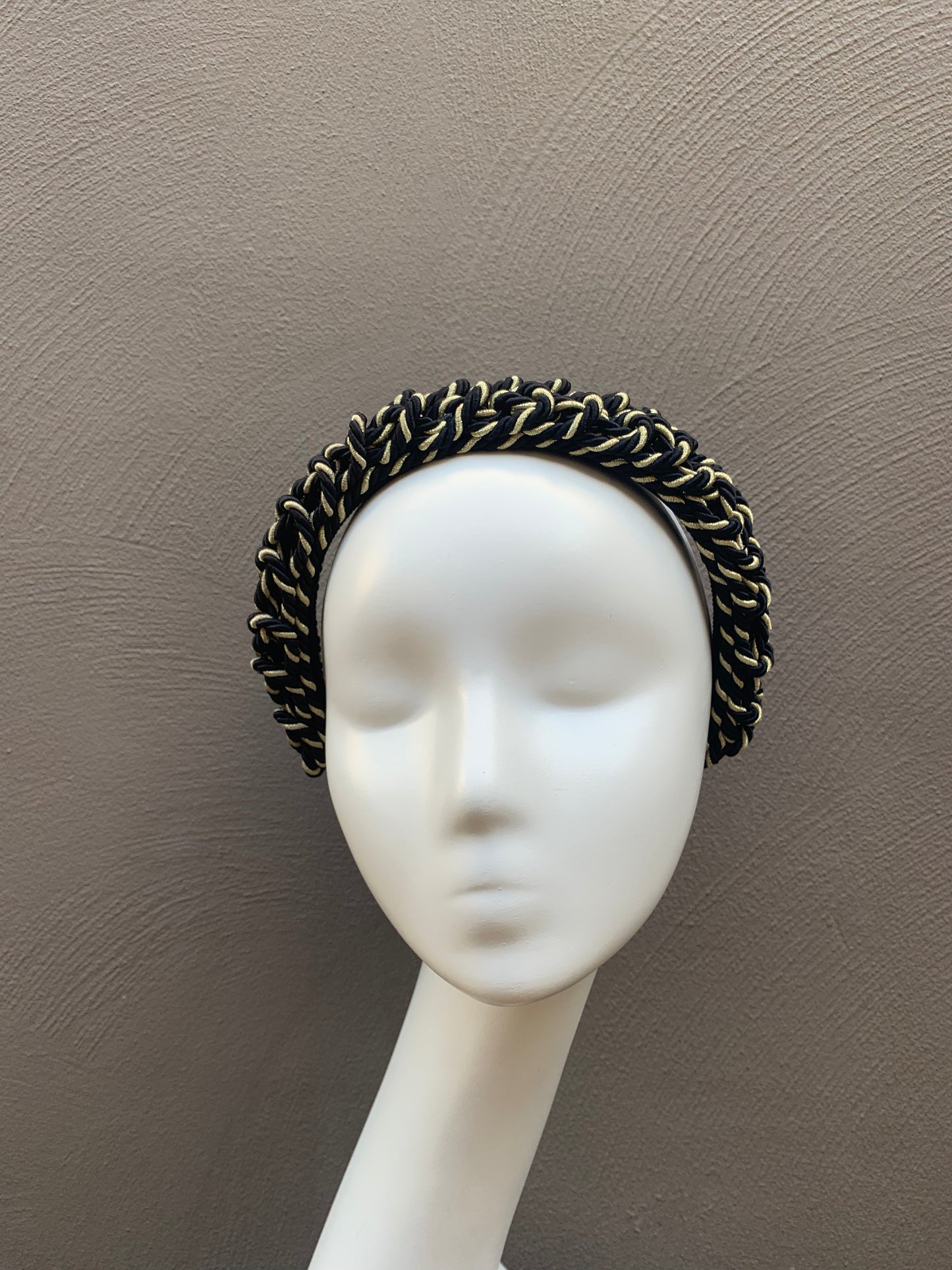 Black & Gold Knotted Rope Headpiece