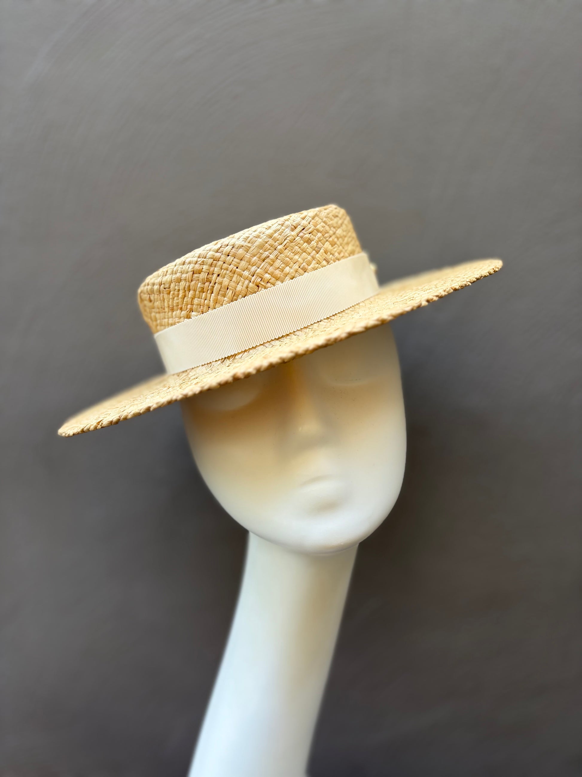 Straw boater hat