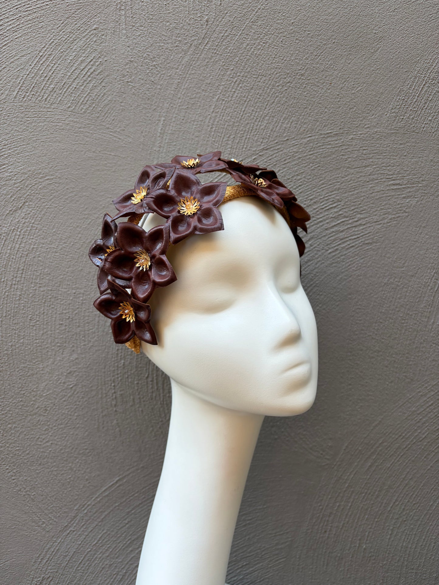 Chocolate Leather Headband