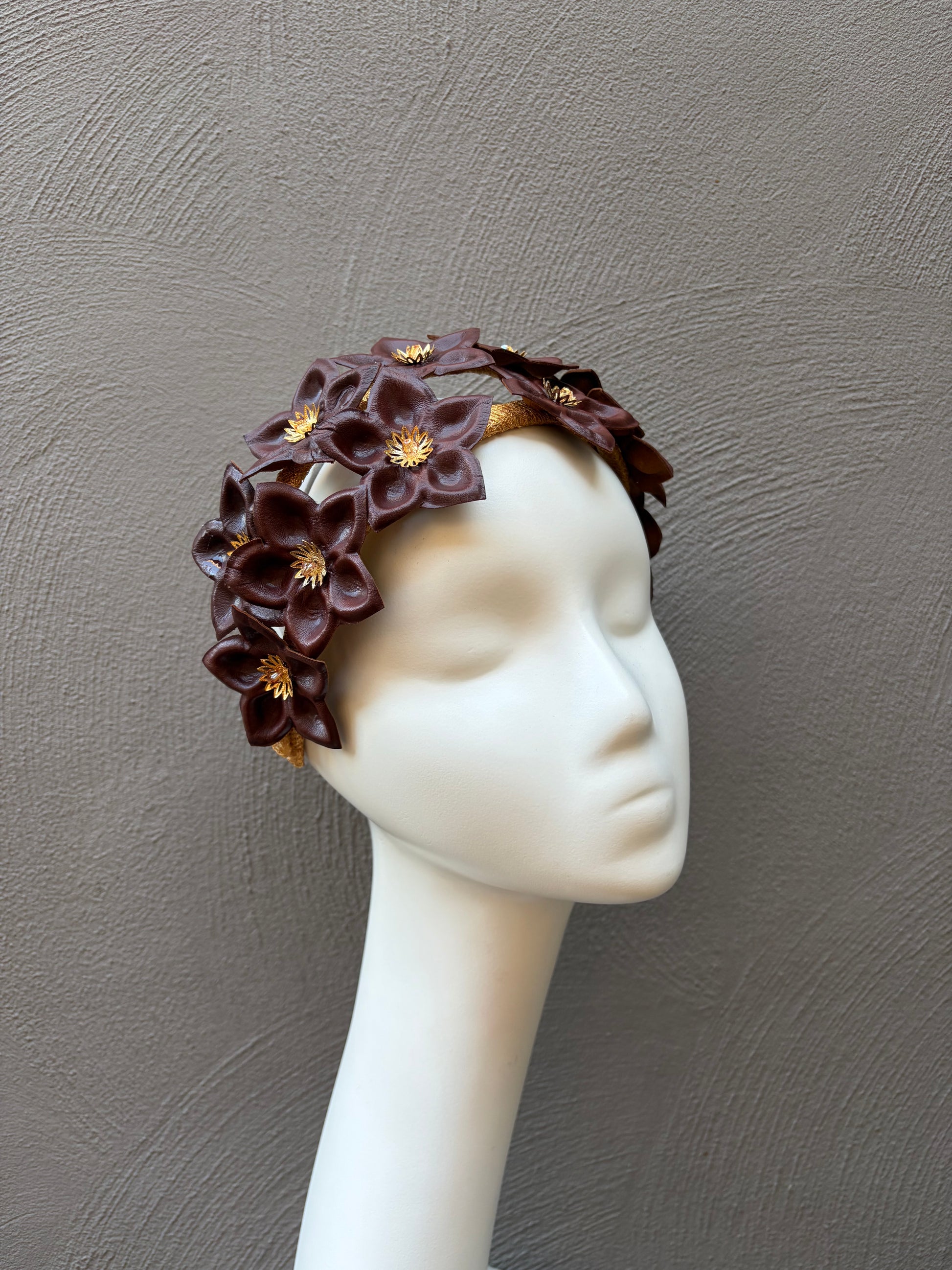 Chocolate Leather Headband