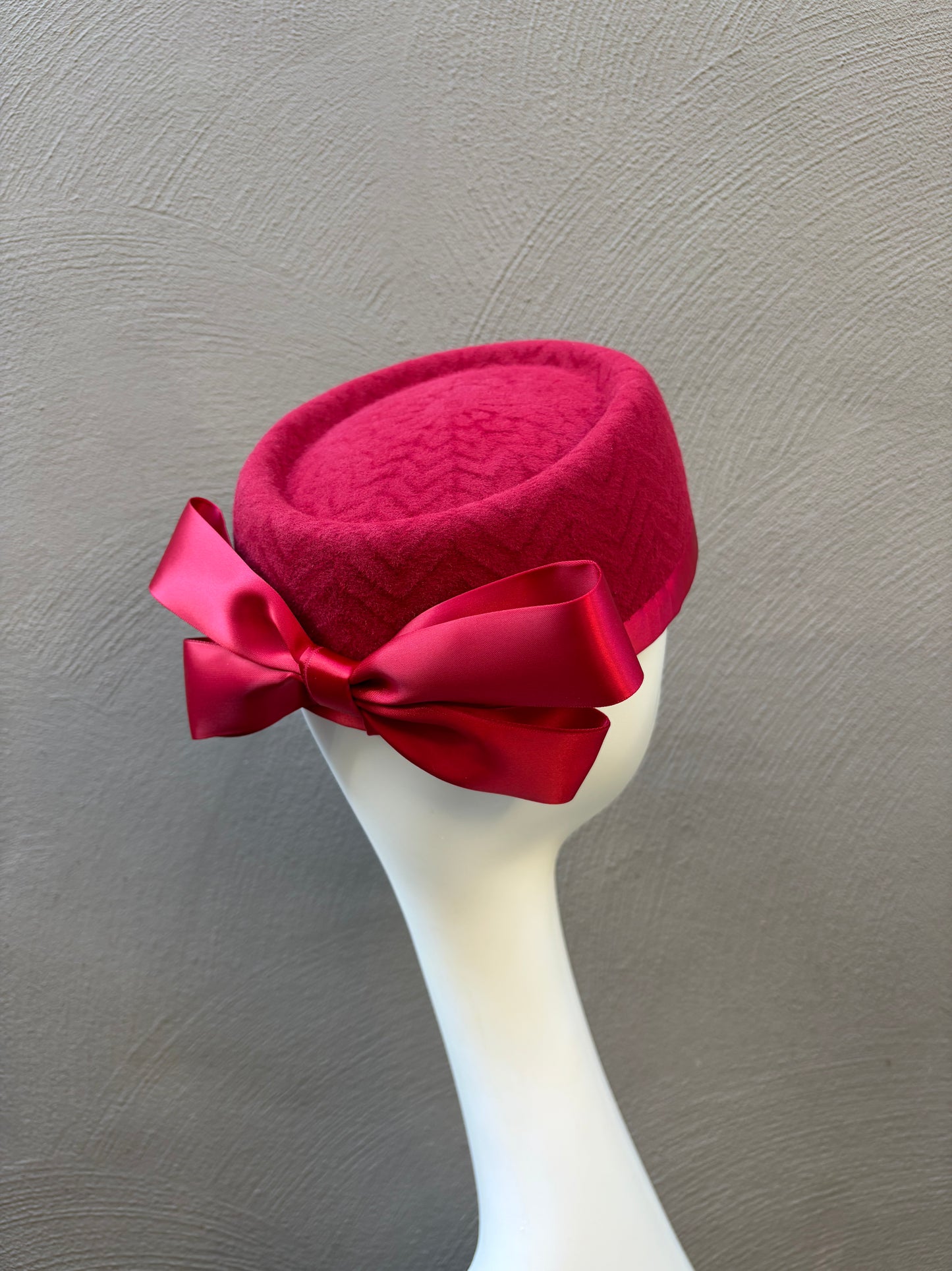 Red Felt Pillbox