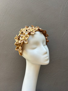 Gold Leather Wildflowers Headpiece