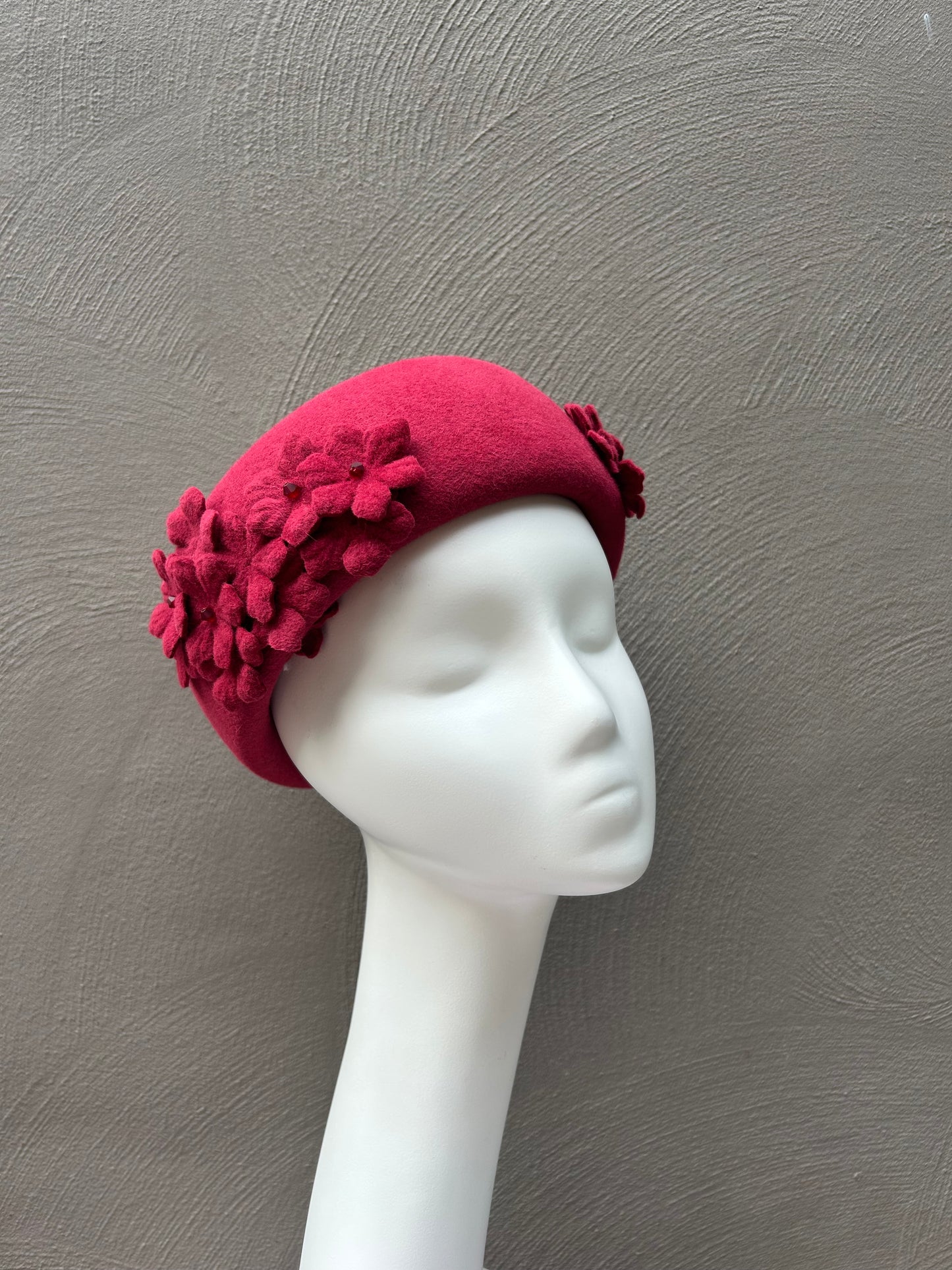 Berry Felt Halo Headpiece