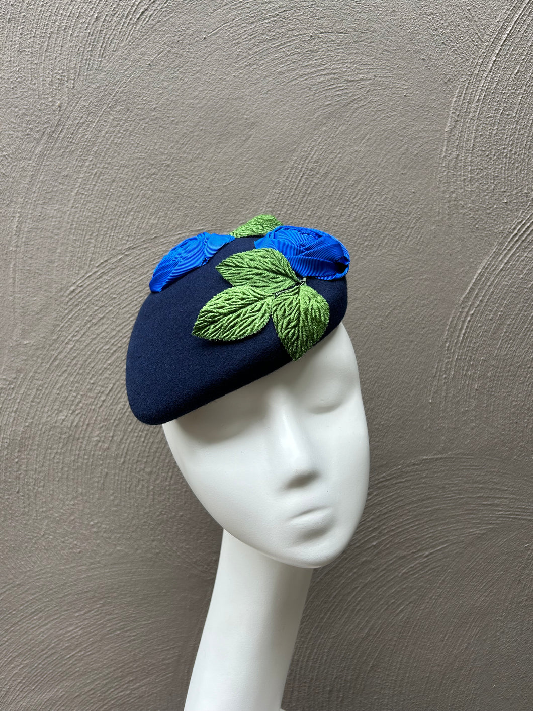 Navy Felt Beret