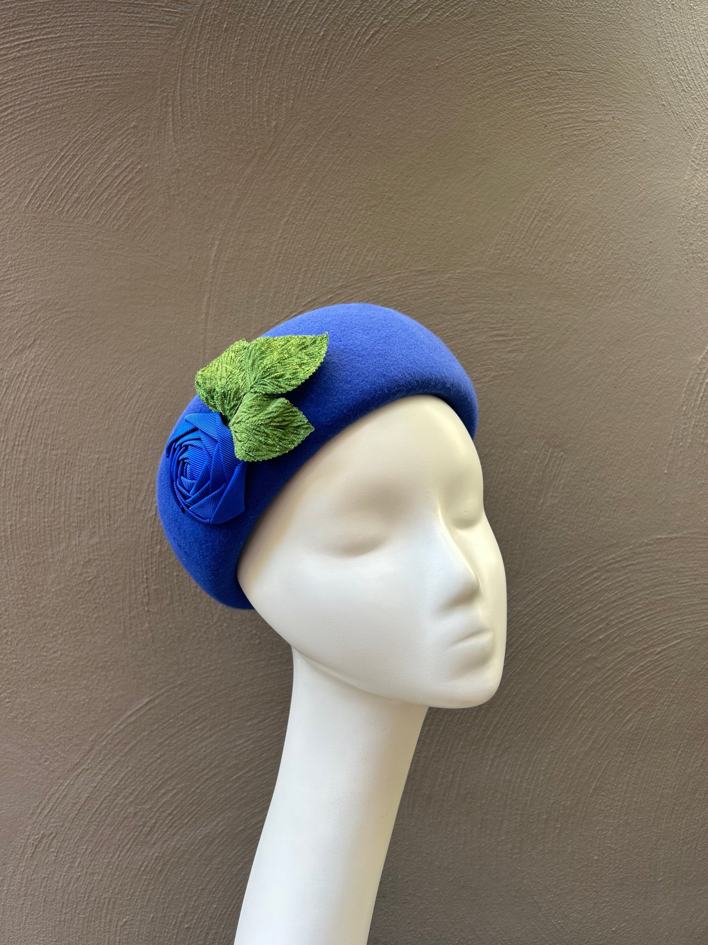 Royal Blue Felt Halo Headpiece