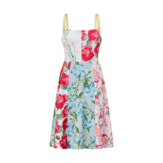 Red Rose Print Turn Me Loose Dress