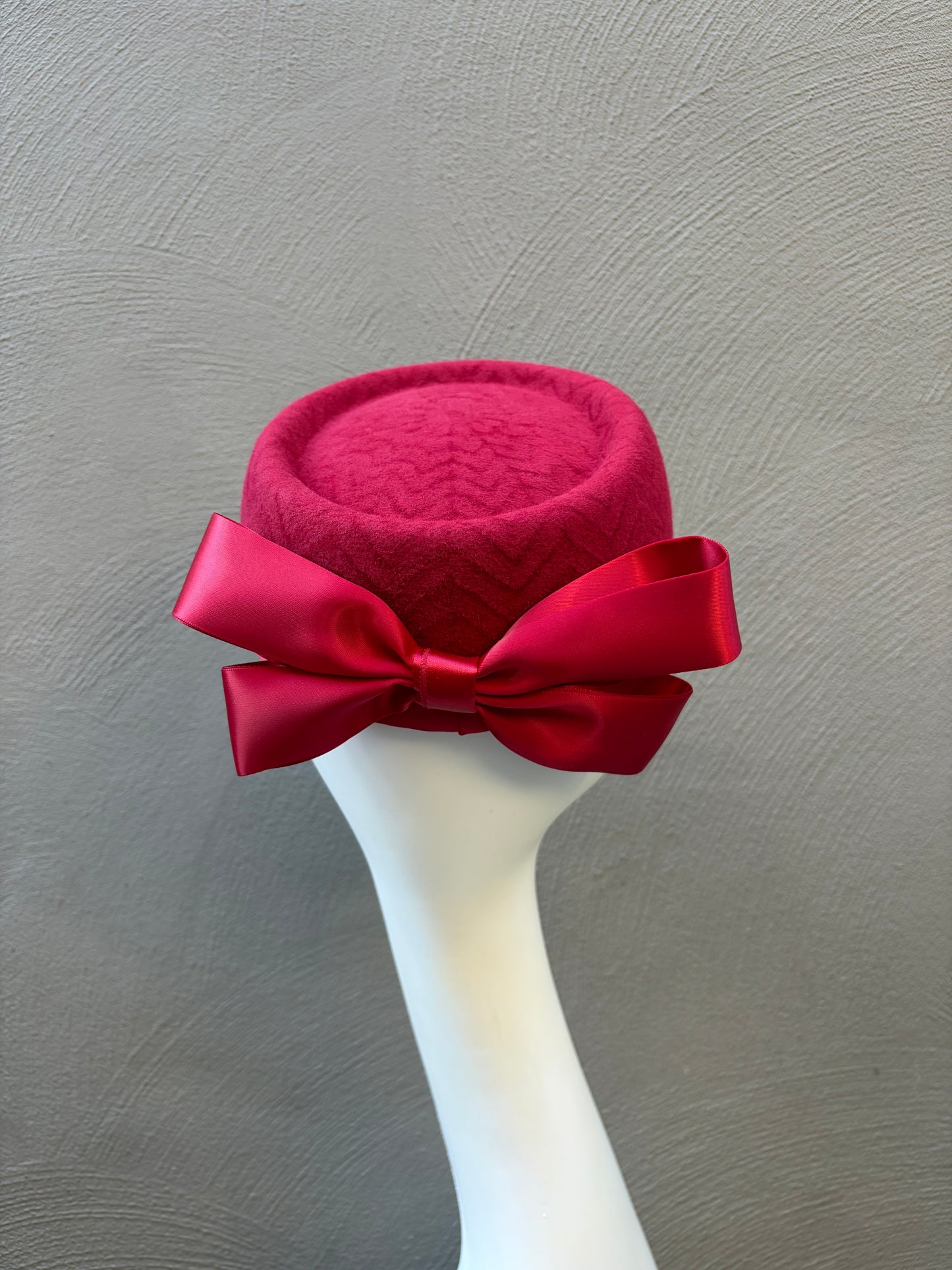 Red Felt Pillbox
