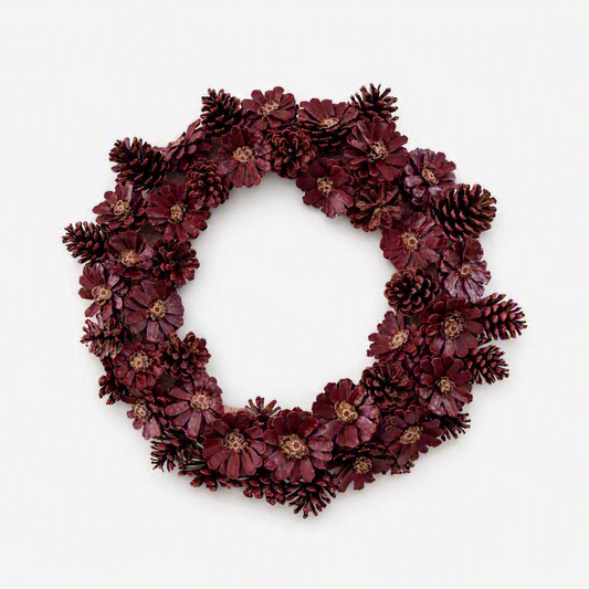 Rust Red Pinecone Wreath