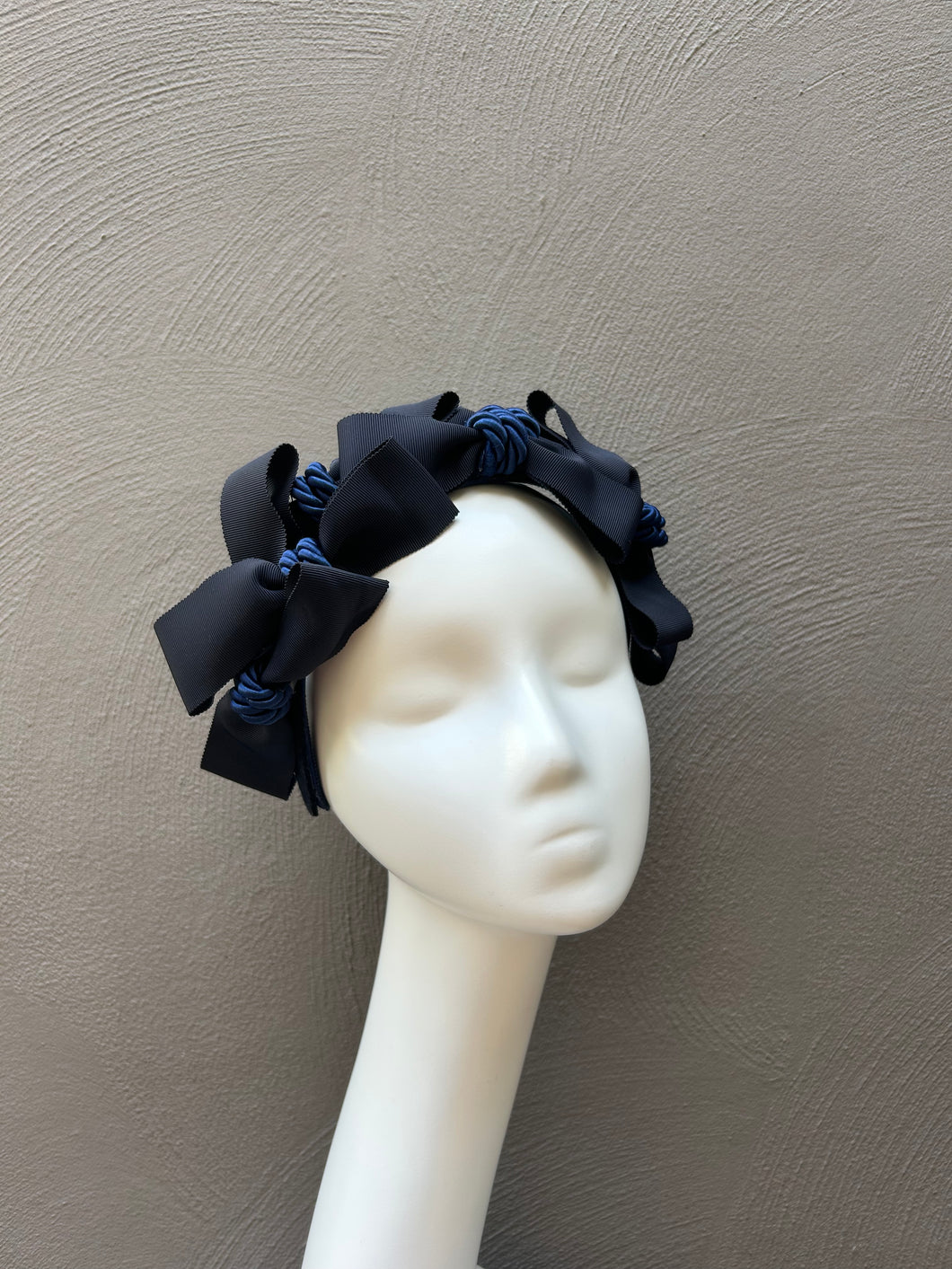 Navy Blue Bow Headband