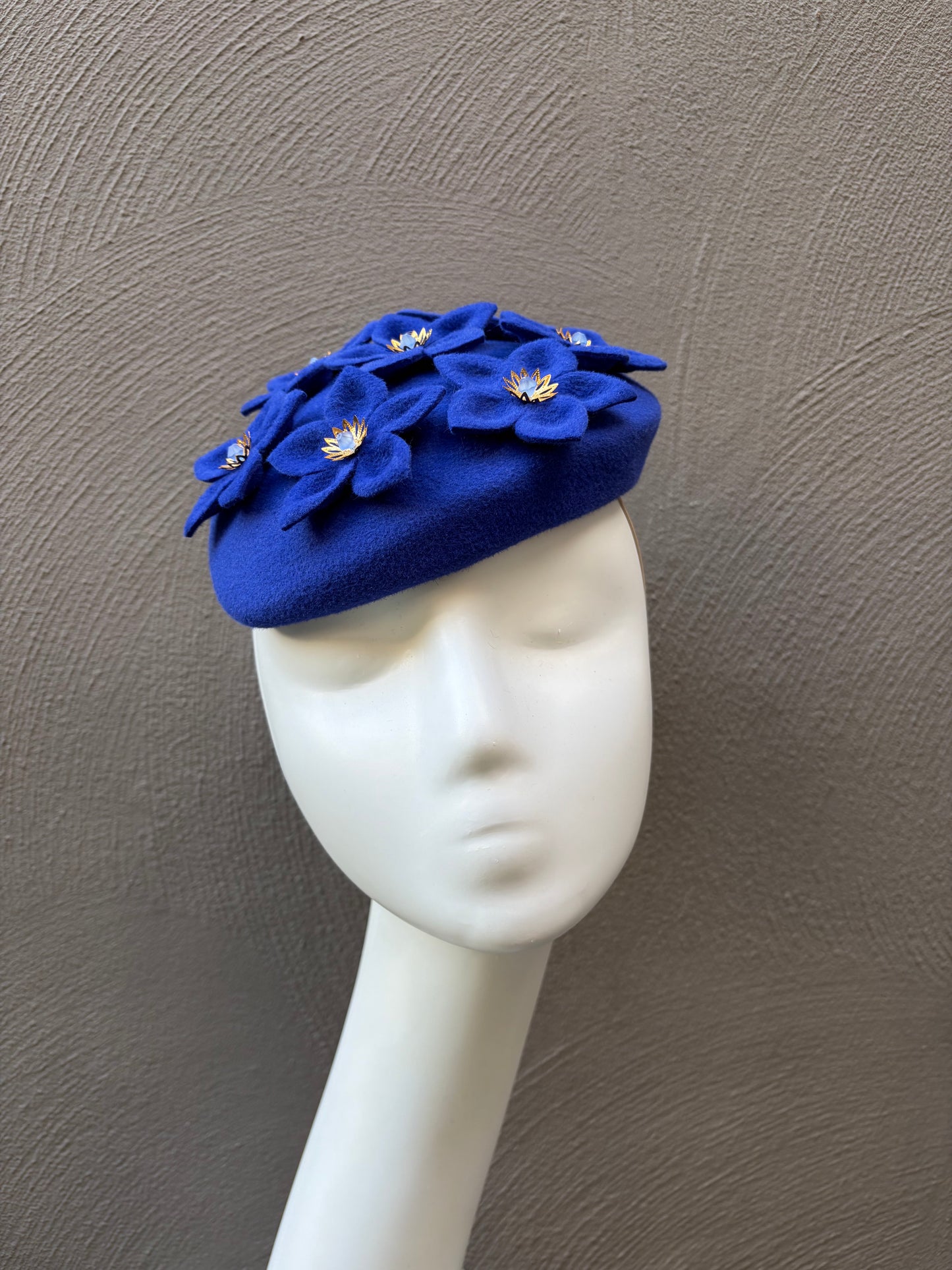 Blue Wildflower Beret