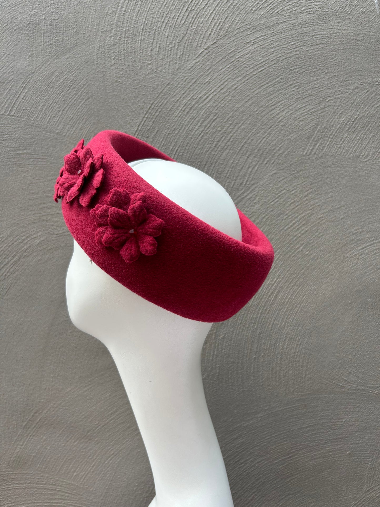 Berry Felt Halo Headpiece