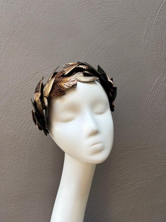 Chocolate leaf headpiece