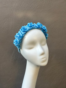 Pale Blue Rosette Crown