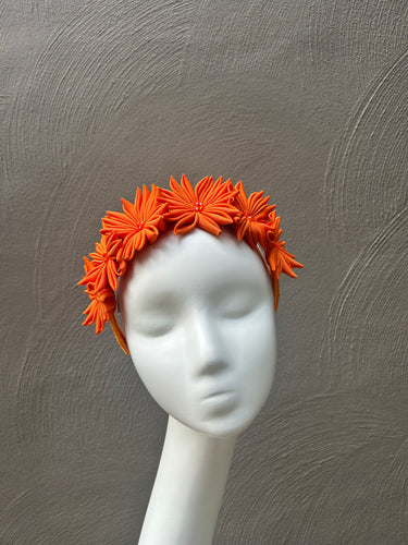 Orange Pinwheel Crown