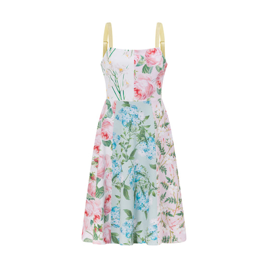 Floral Dress Vintage Inspired Botanical Pastel Prints